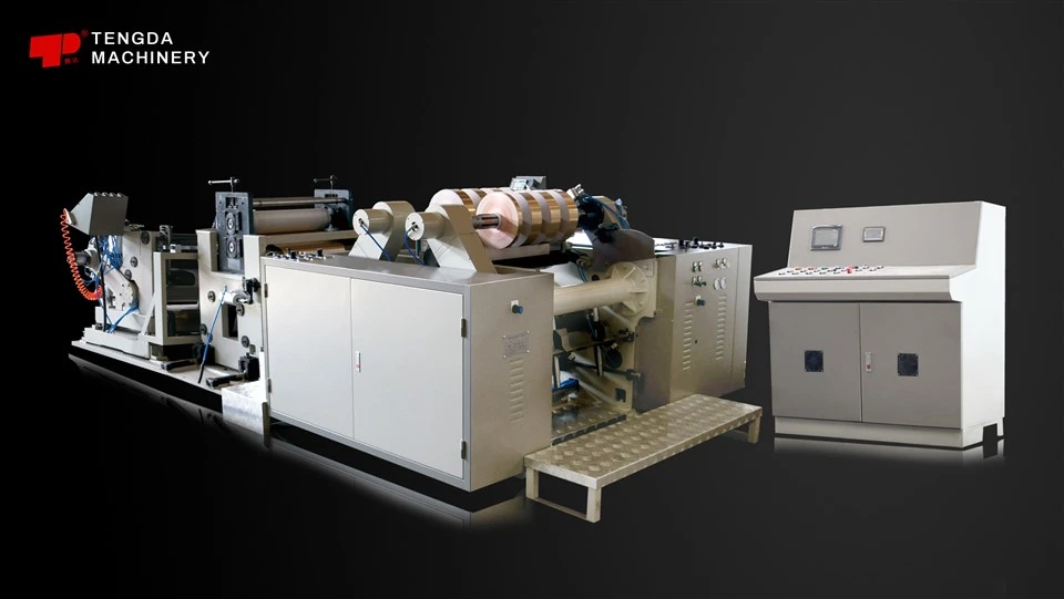 Machine de gaufrage et de refendage à double arbre pour papier aluminium